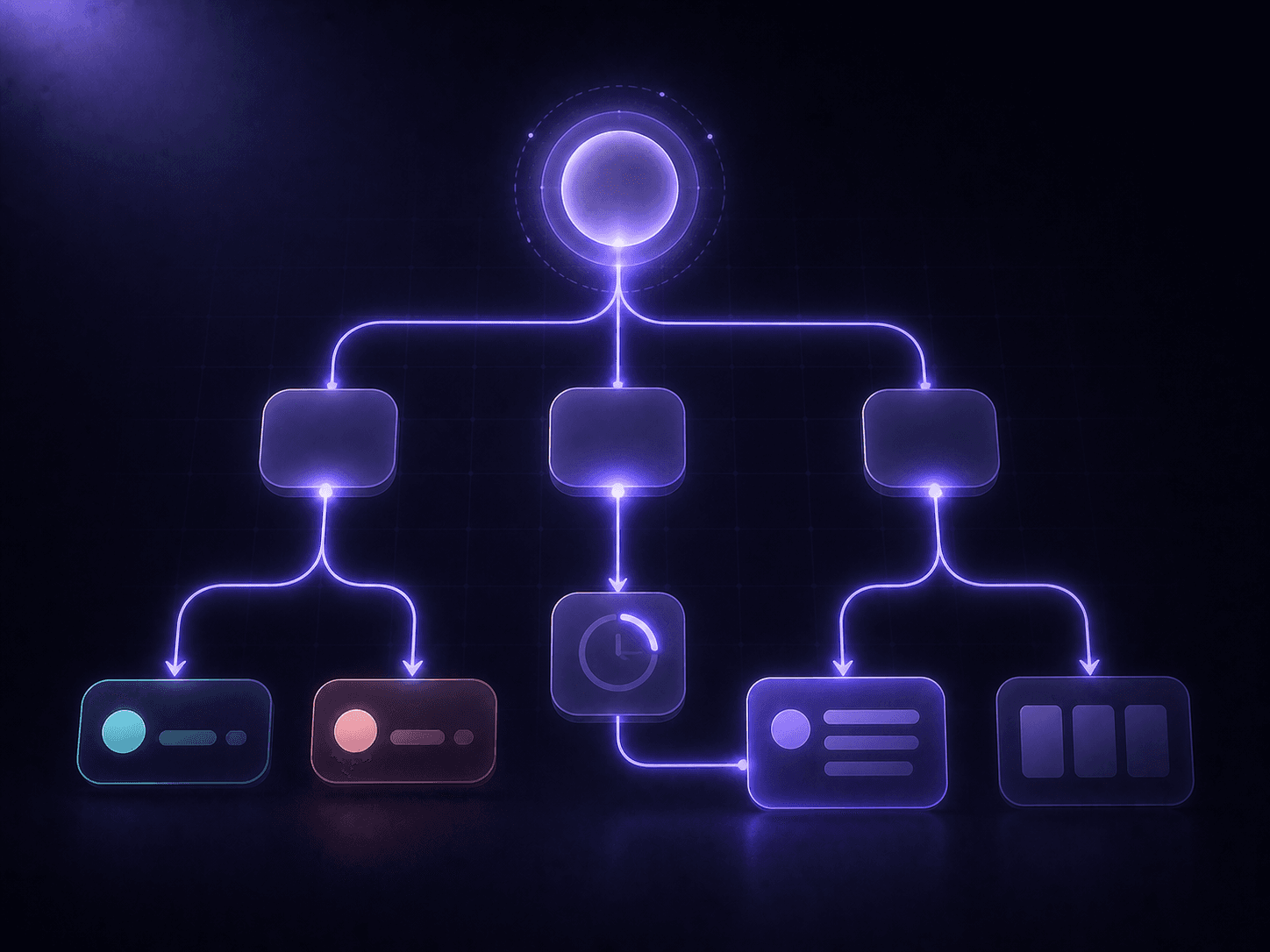 Illustration of flows and automations in Spark