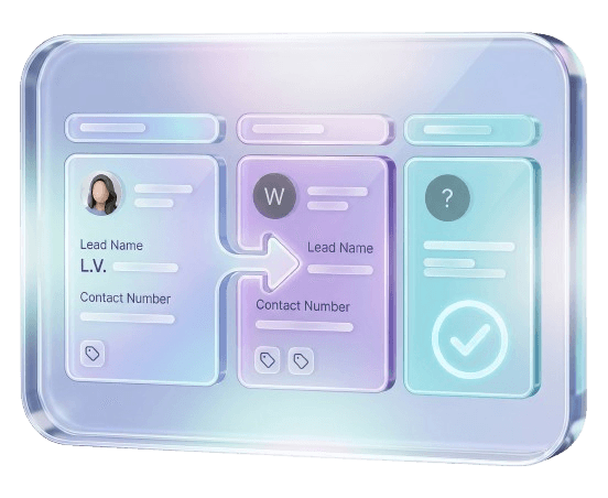 Figurative image of a lead card