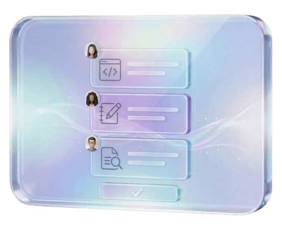 Figurative image of a task card